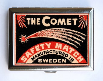 The Comet Safety Match Cigarette Case Wallet Business Card Holder