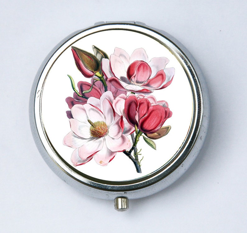Magnolias Pill Case PILL Box Holder Flowers Calm Pretty Etsy