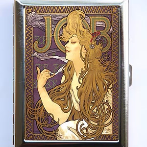 JOB Jugendstil Göttin Zigarettenetui Visitenkartenhalter