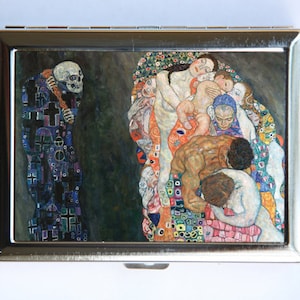 Klimt Life Death Cigarette Case Wallet Business Card Holder Art Nouveau image 1