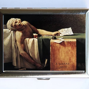 The Death of Marat Cigarette Case Wallet Business Card Holder
