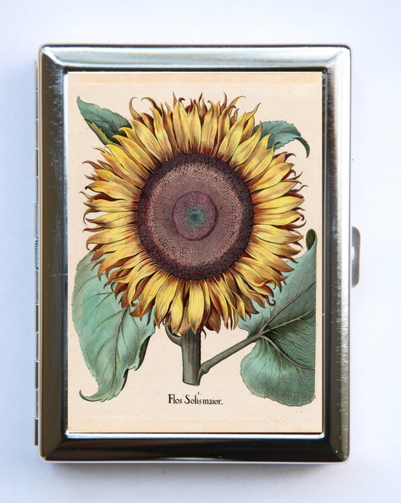 Buy Sunflower Flower Cigarette Case Wallet Business Card Holder Cute  Botanical Floral Online in India