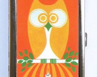 Cigarette Case Owl Wallet Business Card Holder