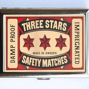 3 Sterne Match Label Zigarettenetui Portemonnaie Visitenkartenhalter