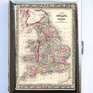 England UK Wales Karte Zigarette Fall Brieftasche Visitenkarte Halter id Fall