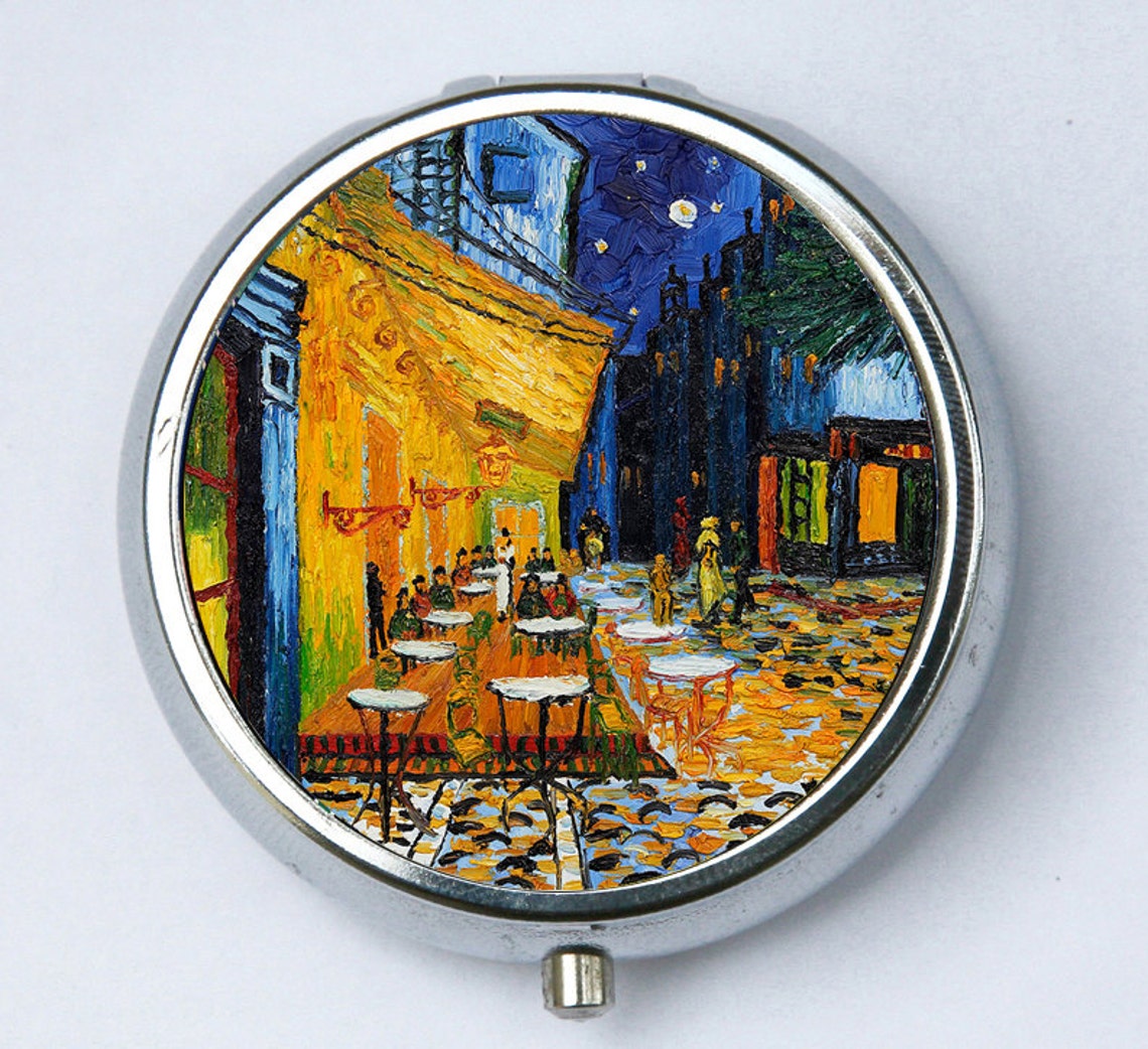 Cafe Terrace at Night Pill Case Pillbox Box Holder Fine Art Etsy