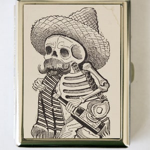 Calavera of Francisco Madero Zigarettenetui Visitenkartenhalter