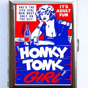 Estuche para cigarrillos Honky Tonk Girl, billetera, tarjetero, pulpa retro