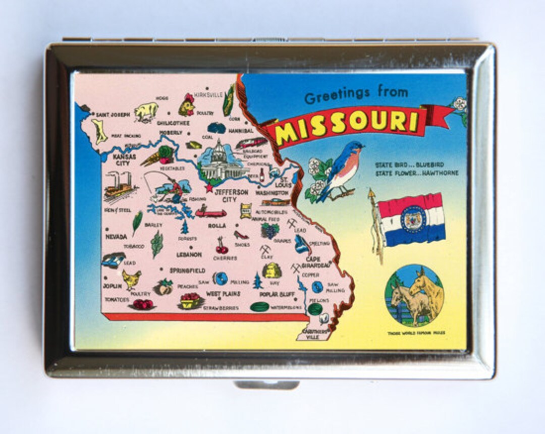 Greetings From Missouri Cigarette Case Wallet Business Card Etsy
