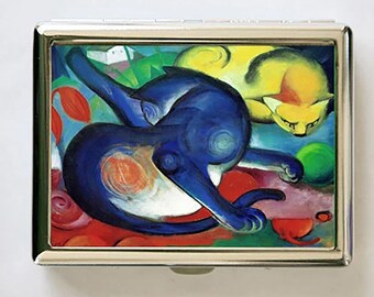 Abstract Cats Cigarette Case Wallet Business Card Holder