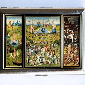 Estuche para cigarrillos, billetera y tarjetero de El Jardín de las Delicias