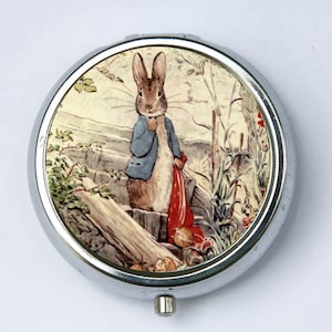 Benjamin Bunny pillbox PILL case box holder victorian  fairy tale  rabbit DIY