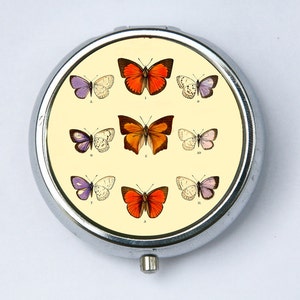 Butterflies PILL CASE pillbox holder butterfly hipster pretty