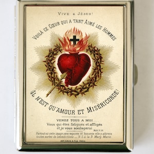 Sacred Heart of Jesus Zigarettenetui Brieftasche Visitenkartenhalter