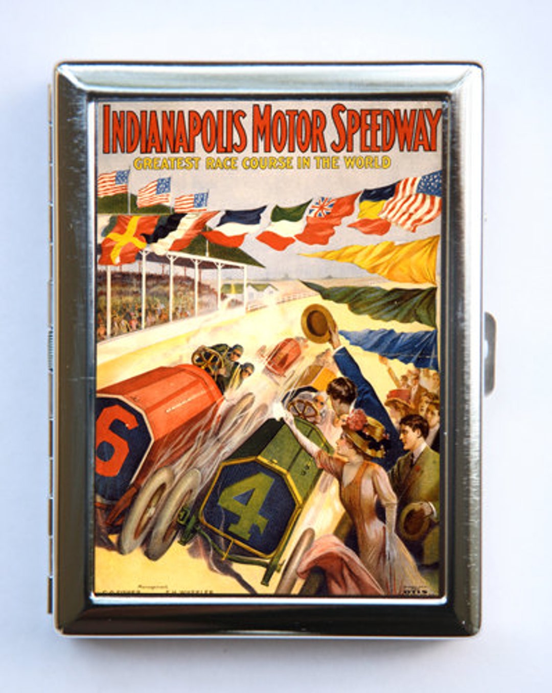 Retro Indianapolis Motor Speedway Cigarette Case Wallet Etsy