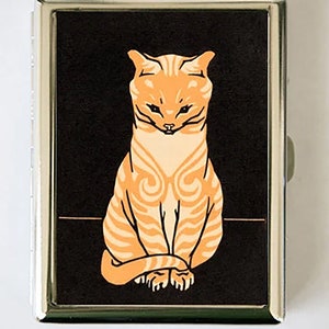 Orange getigerte Katze Zigarettenetui Brieftasche Visitenkartenhalter