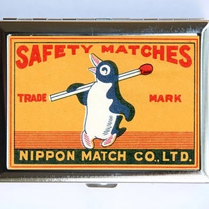 Estuche para cigarrillos Penguin Safety Match, billetera y tarjetero