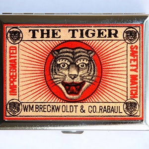 The Tiger Sicherheit Match Zigarettenetui Visitenkartenhalter