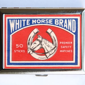 Zigarettenetui White Horse Sicherheit Match Label Brieftasche Visitenkartenhalter