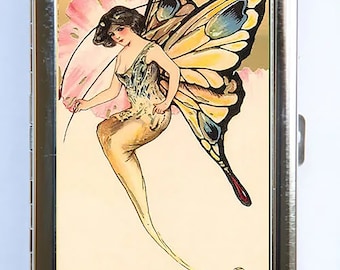 Fairy Butterfly Cigarette Case id case Wallet Business Card Holder