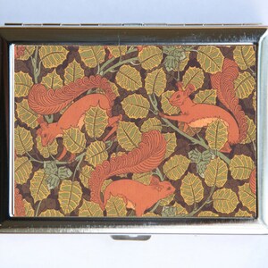 Jugendstil Jugendstil Eichhörnchen Zigarette Fall Brieftasche Visitenkarte Halter