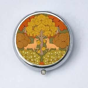 Art Nouveau Deer  Pill case pillbox pill holder design Pattern