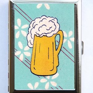 Titular de la tarjeta de visita de la cartera de la cartera de cigarrillos de la taza de la cerveza