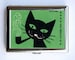 Cigarette Case Black Cat Smoking Wallet Business Card Holder 