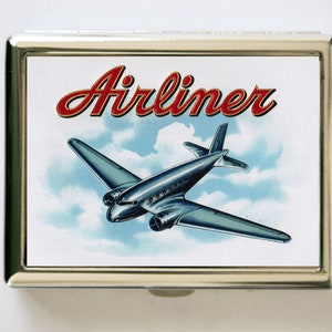 Airliner Flugzeug Zigarettenetui Brieftasche Visitenkartenhalter