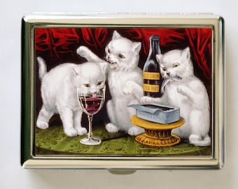 CATS Cigarette Case Wallet Business Card Holder