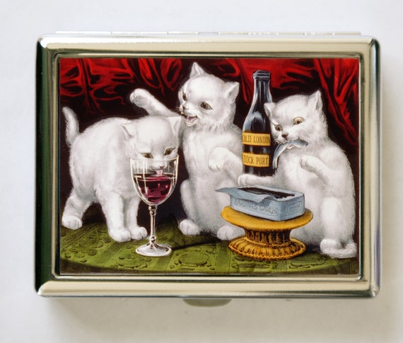 CATS Cigarette Case Wallet Business Card Holder