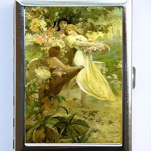 Mucha Flower Cigarette Zigarettenetui Visitenkartenhalter