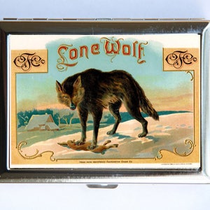 Lone Wolf Cigarette Case Wallet Business Card Holder