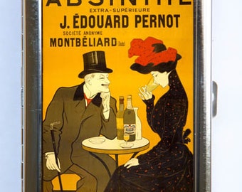 Absinthe Pernot Parisian Poster Cigarette Case Wallet Business Card Holder art nouveau