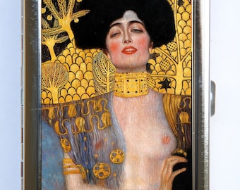 Klimt Judith Cigarette Case Wallet Business Card Holder Art Nouveau