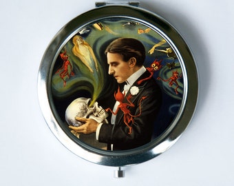 Magician Compact MIRROR Pocket Mirror spirits devils