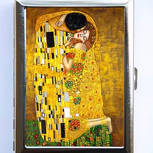 Klimt The Kiss Étui à cigarettes Portefeuille Porte-cartes de visite Art nouveau