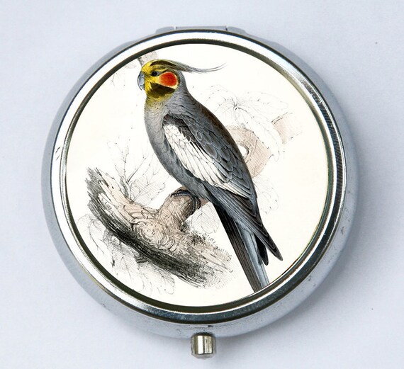 Cockatiel Bird PILL Case Pillbox Pill Box Holder Birds Nature Etsy