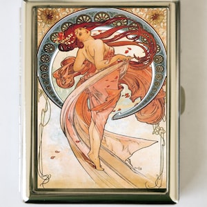 Jugendstil Mucha The Dance Zigarettenetui Visitenkartenetui