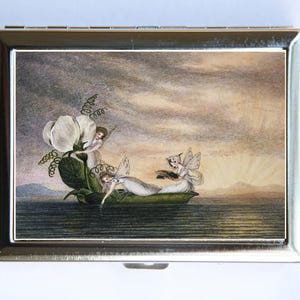 Hadas navegando en Pea pod Cigarette Case id caso Wallet Business Card Holder