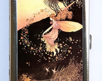 Fairy and Leaves Cigarette Case id case Wallet Business Card Holder