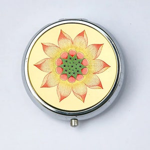 Ornate Floral Pattern #5 PiLL case pillbox pill holder flowers