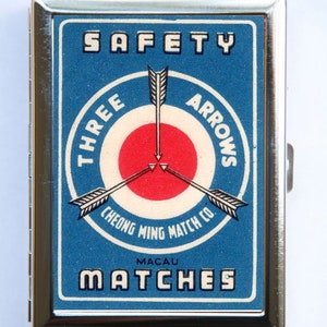 Drei Pfeile Sicherheit Match Zigarette Fall Brieftasche Visitenkartenhalter