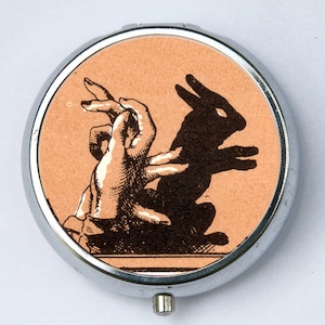 Rabbit Shadow Animal Pill case pillbox box holder