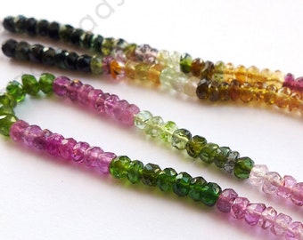 4mm Pink Watermelon Tourmaline 13" Str Faceted Beads GS2