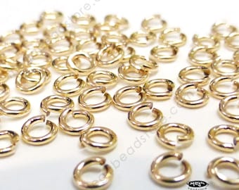 300+ 7mm 19ga Gold Jump Rings OPEN 7mm OD 5.2mm ID 0.9mm Thick Plated Or Silver /& Bronze Connectors LeadNickel Free Diy Jewelry Supply