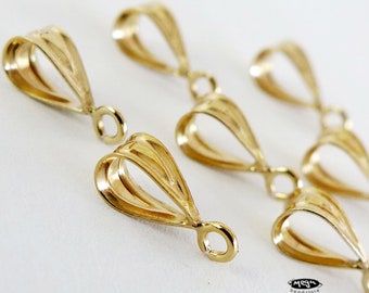 REAL 14K GF Stamped 14K Gold Filled Locket Bail 20 pcs//pkg Free Shipping
