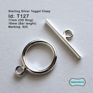 925 Sterling Silver Toggle Clasp - DIY Jewelry Making Closure for Bracelets Necklace