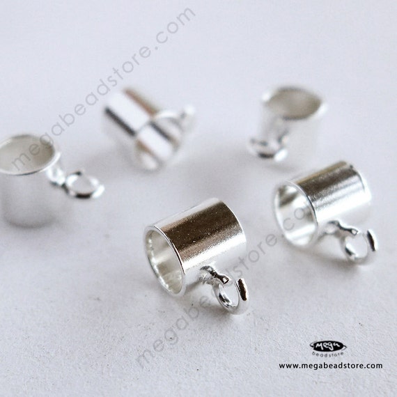 10 pcs Tube Bail Slider Pendant Charm Holder 925 Sterling Etsy