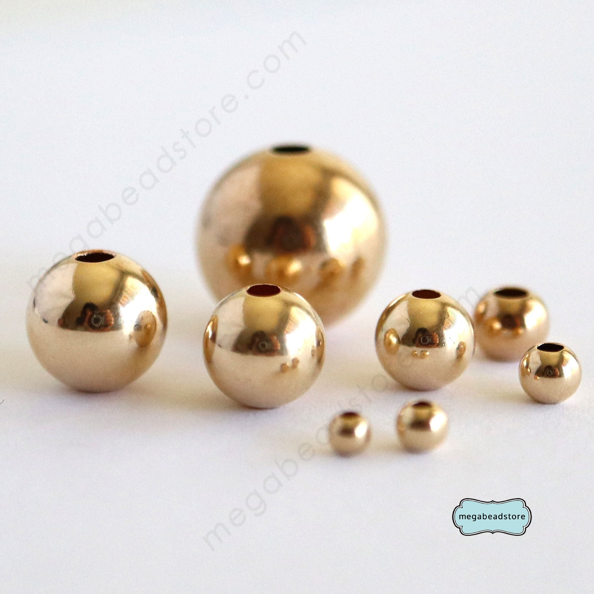 6 Colors Smooth Beads Spacers 360pcs 14K Gold Filled Beads 3mm Little Round  Beads Seamless Ball Beads Long-Lasting Spacers for Summer Hawaii Layered  Necklace Bracelet Jewelry Making 